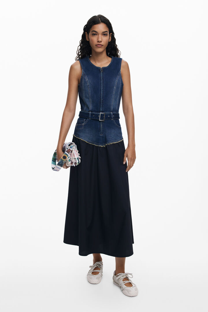Robe combinée en denim