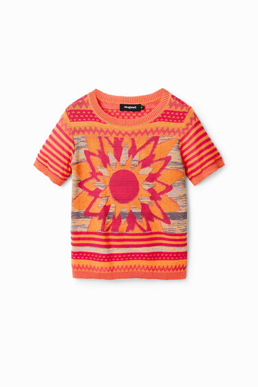 Camiseta punto flor | Desigual