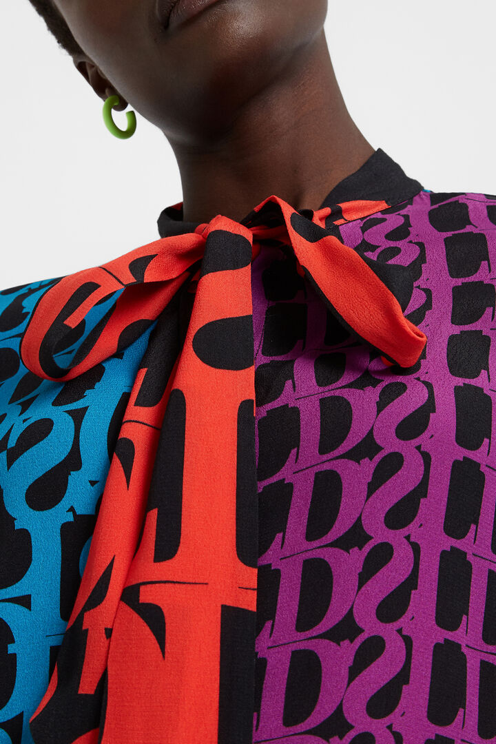 Blouse à nœud et logomanie Designed by M. Christian Lacroix | Desigual