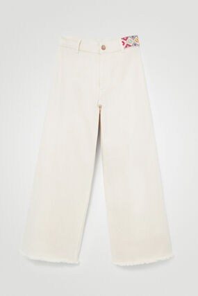 Cropped culotte jeans