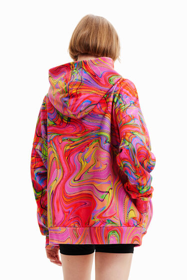María Escoté oversize psychedelic hoodie | Desigual