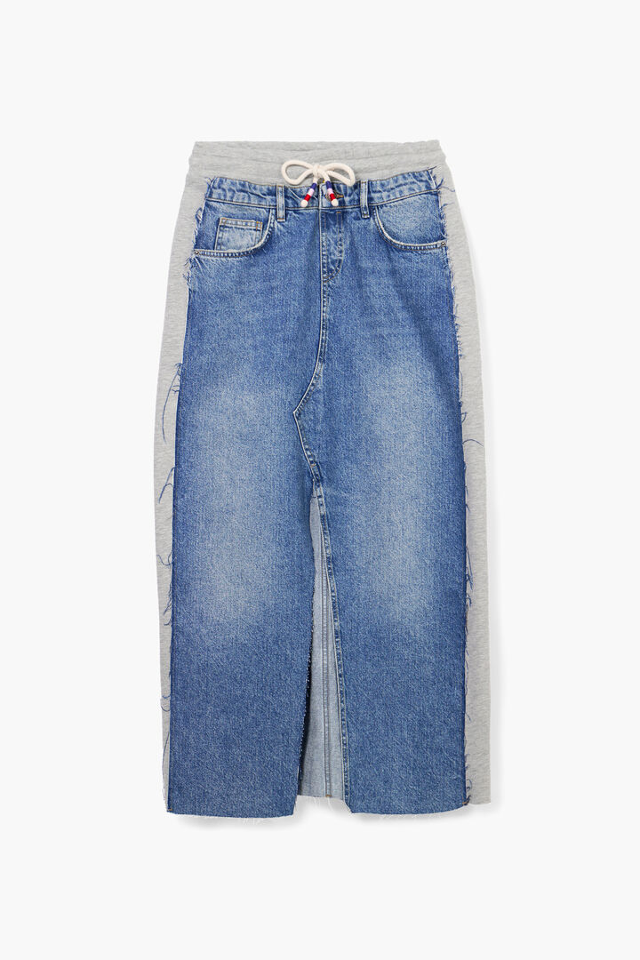 Falda midi denim híbrida | Desigual