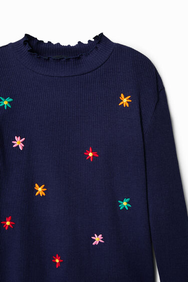 Flower embroidery T-shirt | Desigual