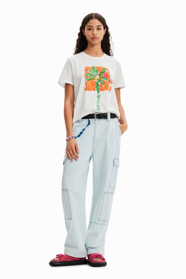 Camiseta tropical palmera | Desigual