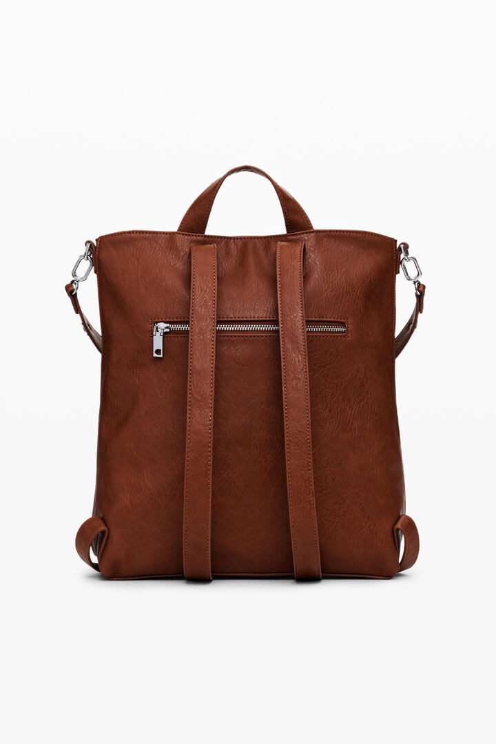 Middelgrote rugzak met logo in leerlook | Desigual