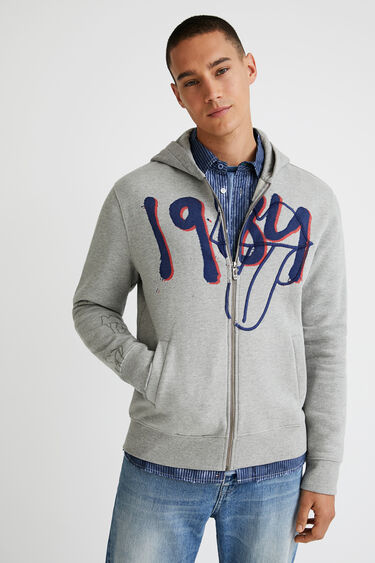 Print and embroidery hoodie | Desigual