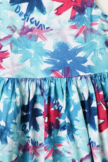 Vestit curt flors aquarel·la | Desigual