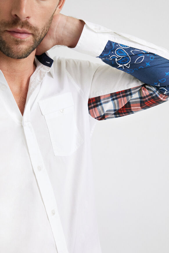 Shirt sleeves patch print | Desigual