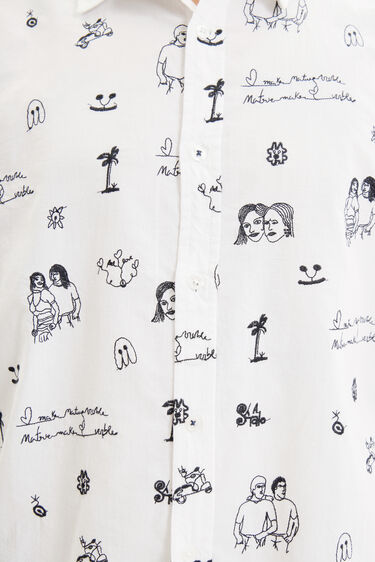 Chemise voile broderies | Desigual
