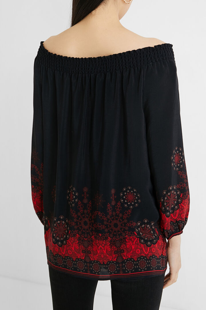 Blusa scollo a barca boho | Desigual