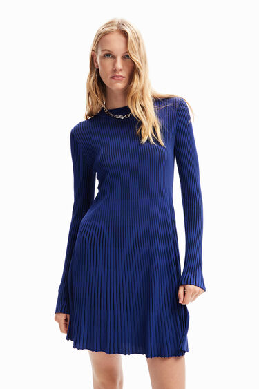 Vestido corto canalé | Desigual