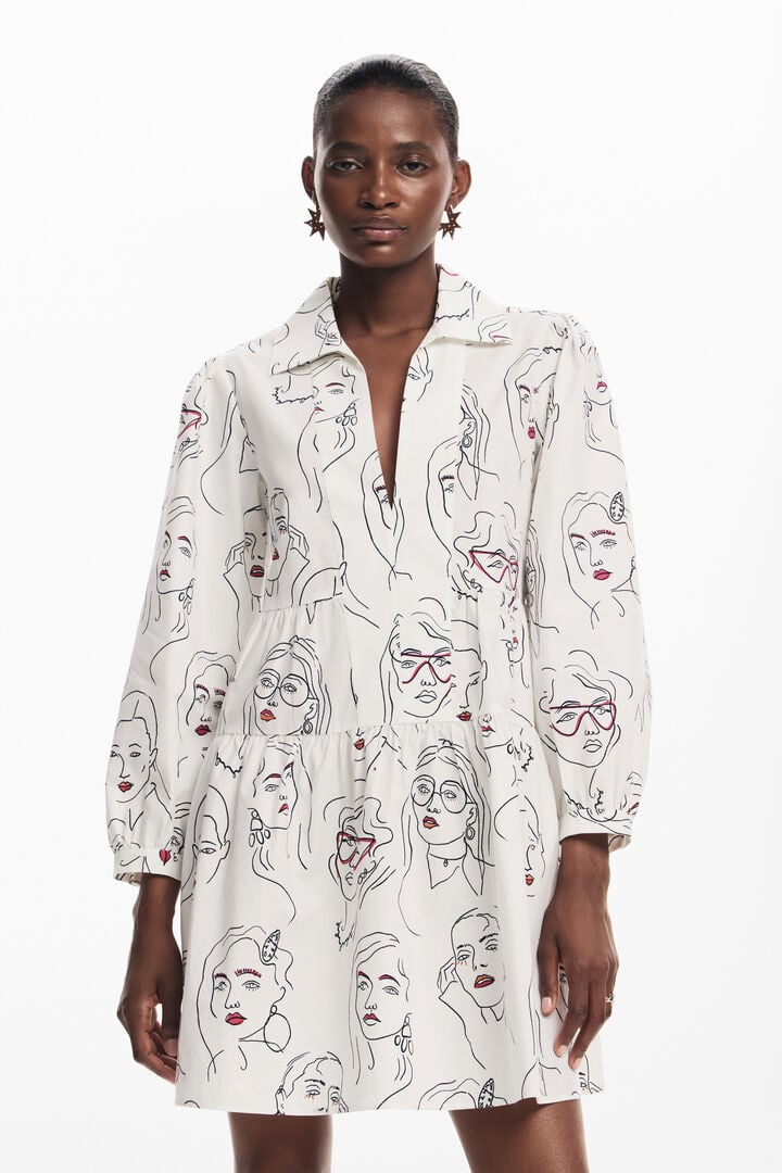 Mini dress with faces | Desigual