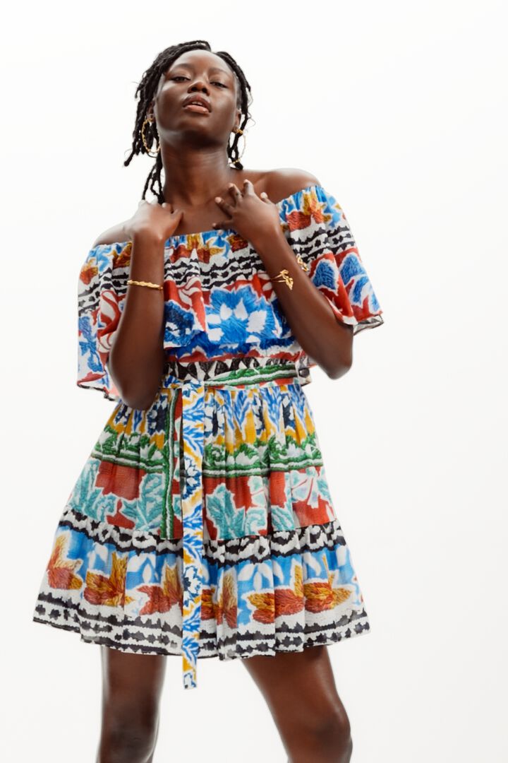 Stella Jean エスニックショートワンピース | Desigual