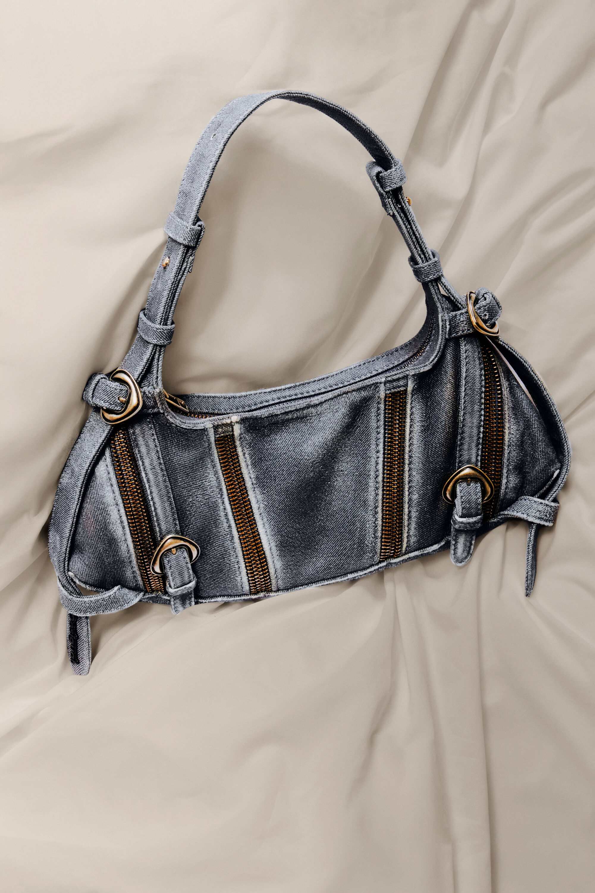 Sac moyen en denim et cuir studio - Desigual - Modalova