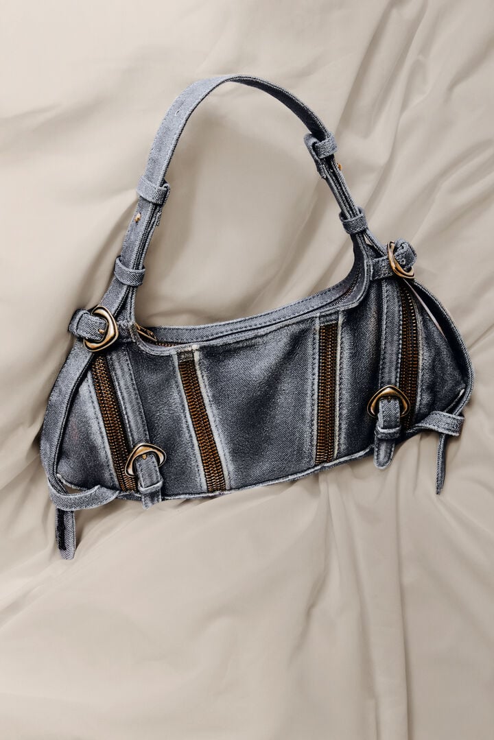 Bolso mediano denim piel studio