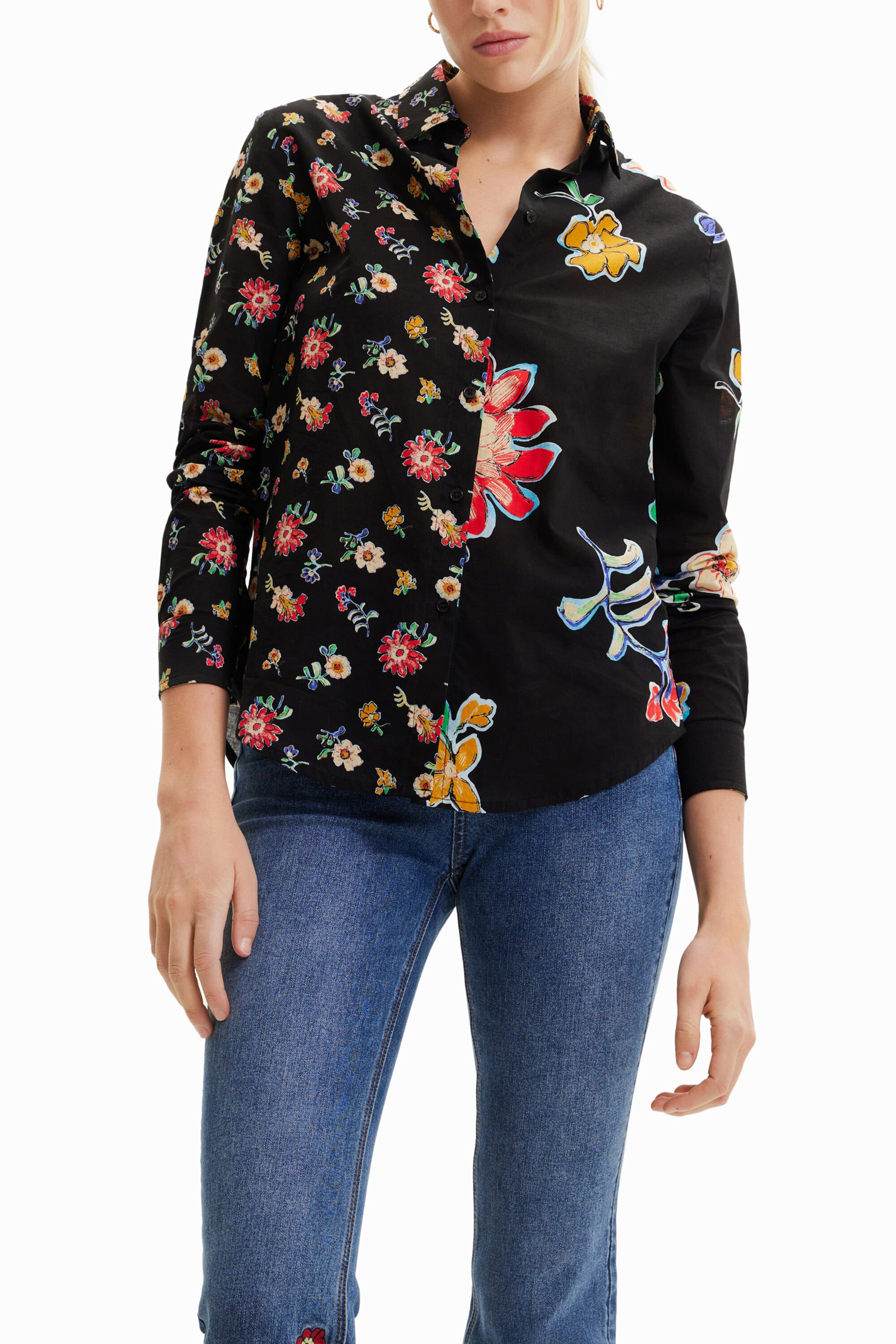 Desigual Floral half-and-half shirt