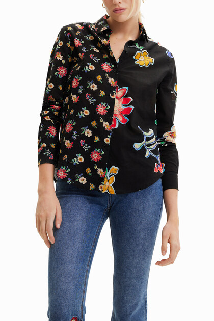 Maglia metà fiori d'arancio