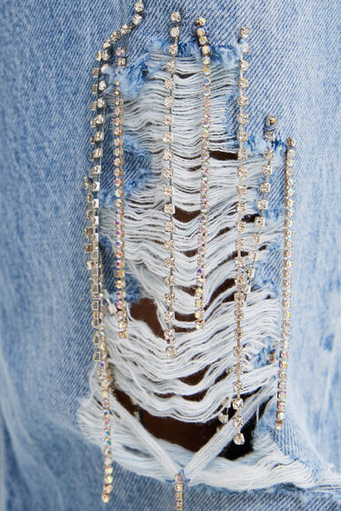 Jean wide leg strass | Desigual