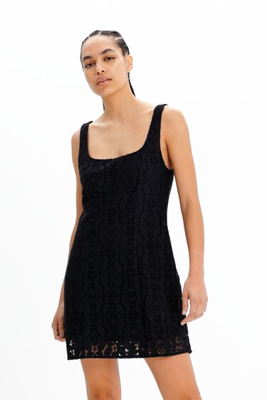 Women’s Short lace dress I Desigual.com