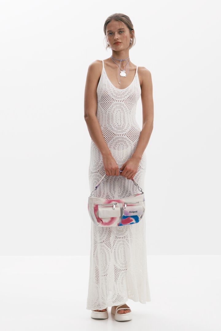Crochet strap dress | Desigual