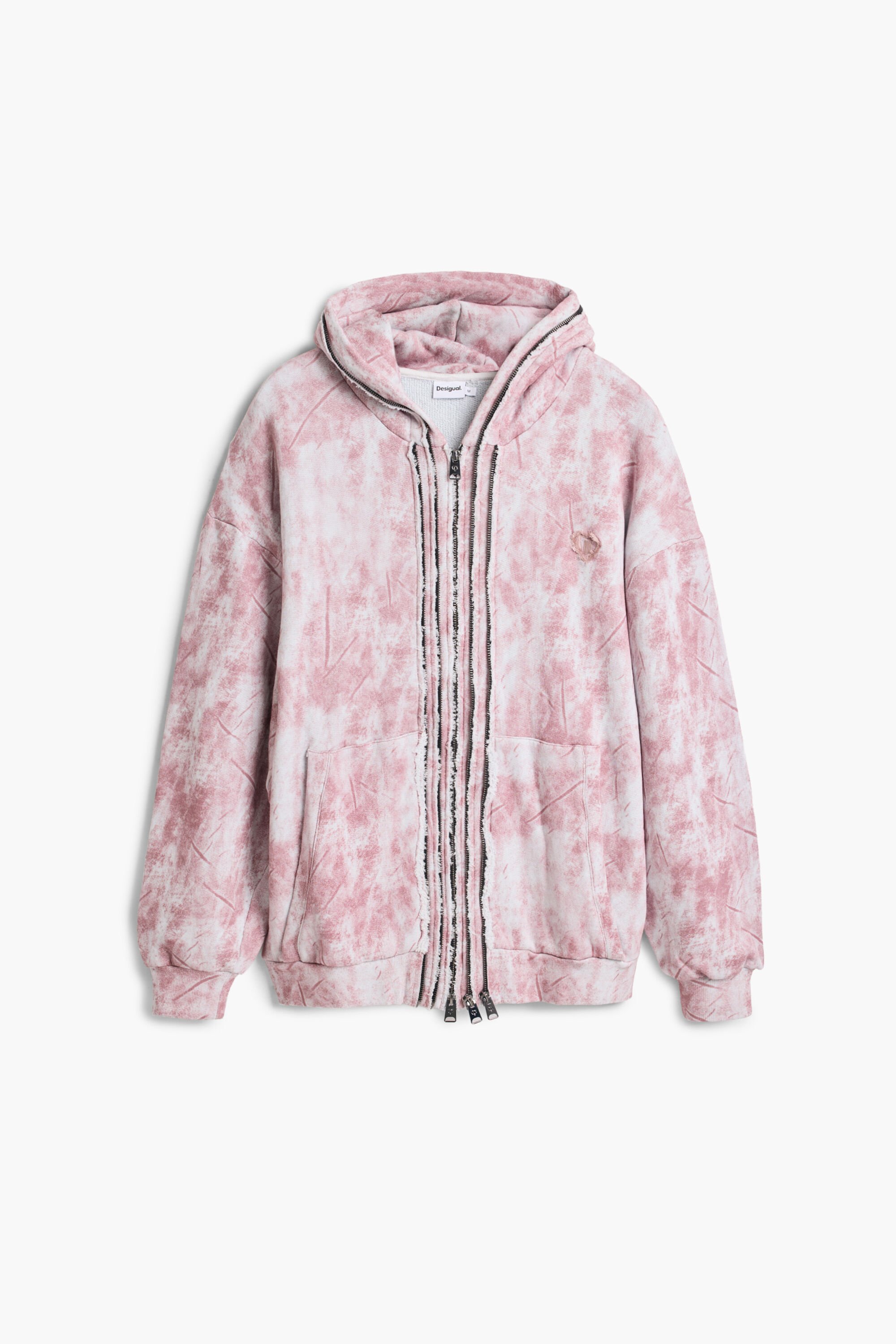 Desigual Sweatshirt met capuchon en rits studio - RED