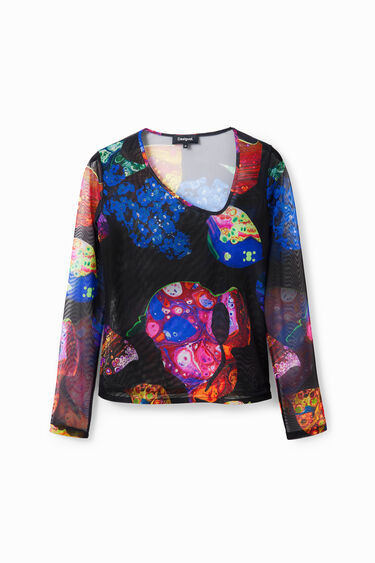 M. Christian Lacroix ミネラルモチーフ チュールTシャツ | Desigual