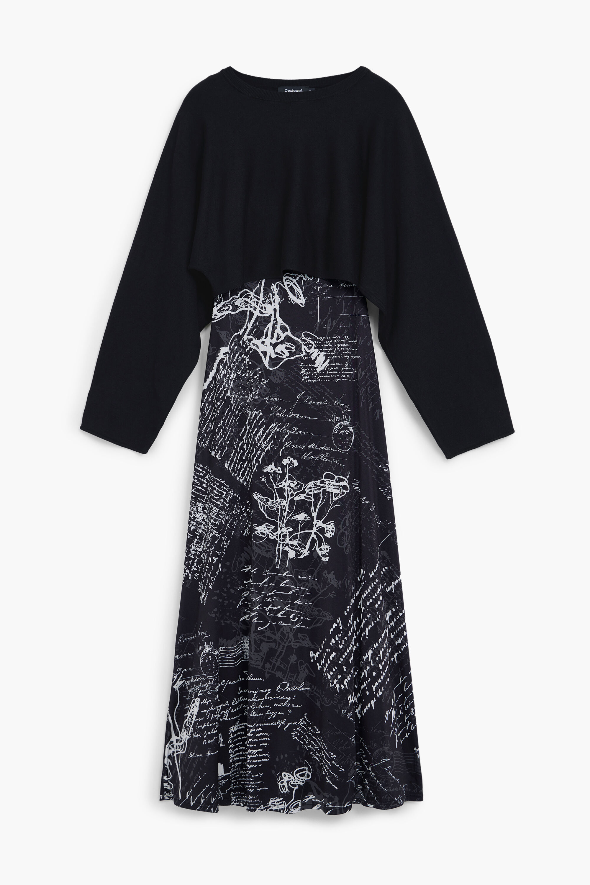 Desigual Combined midi dress