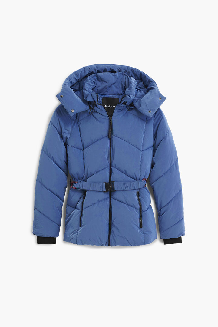 Short iridescent padded coat