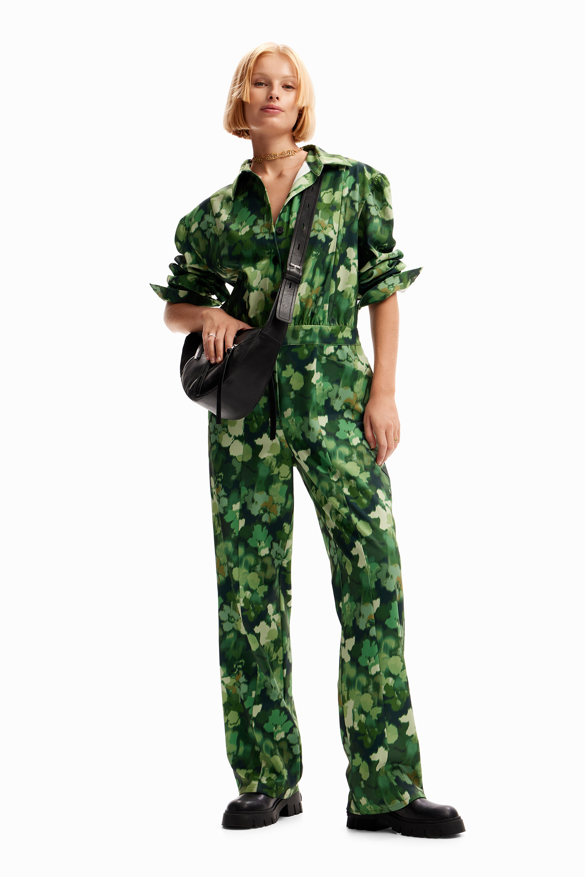 Worker Jumpsuit Camouflage GREEN S  - Onlineshop Desigual