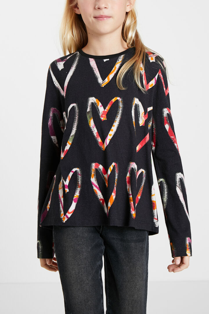 Long sleeve T-shirt hearts | Desigual