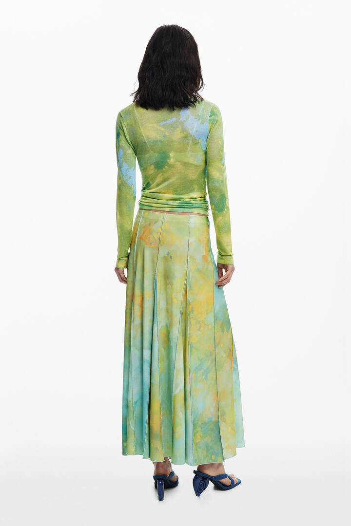 Long godet skirt | Desigual