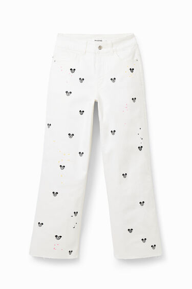 Vaqueros Culotte cropped Mickey Mouse | Desigual