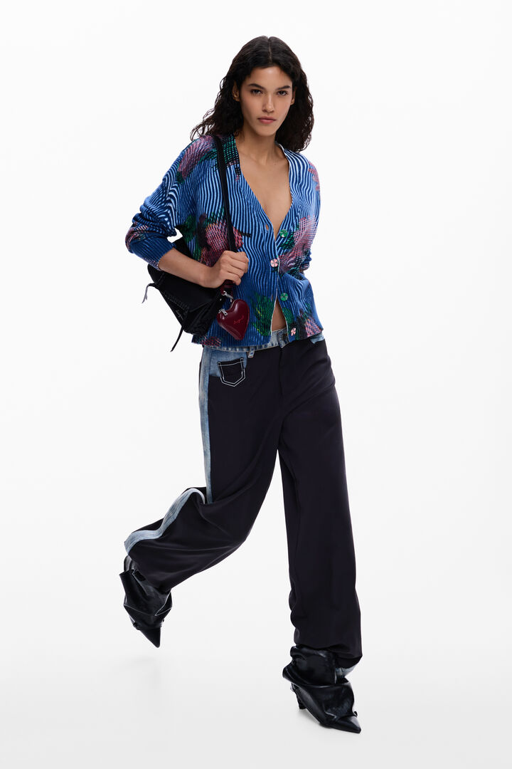 Jersey cárdigan flores | Desigual
