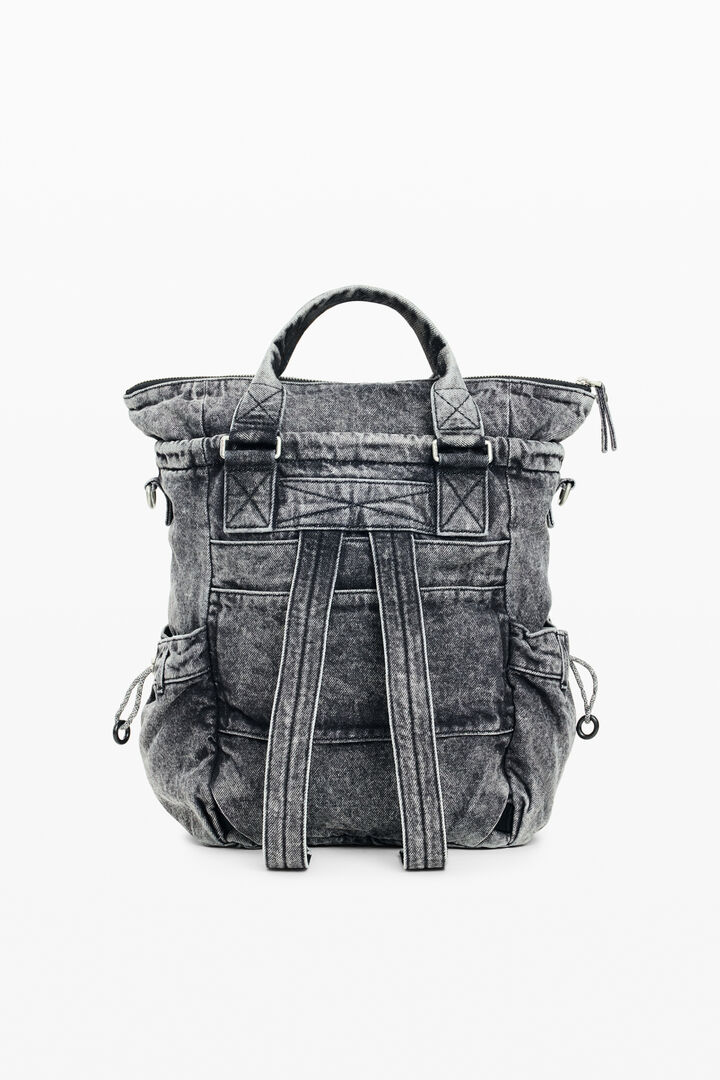 rucsac multipoziție de mărime medie din denim