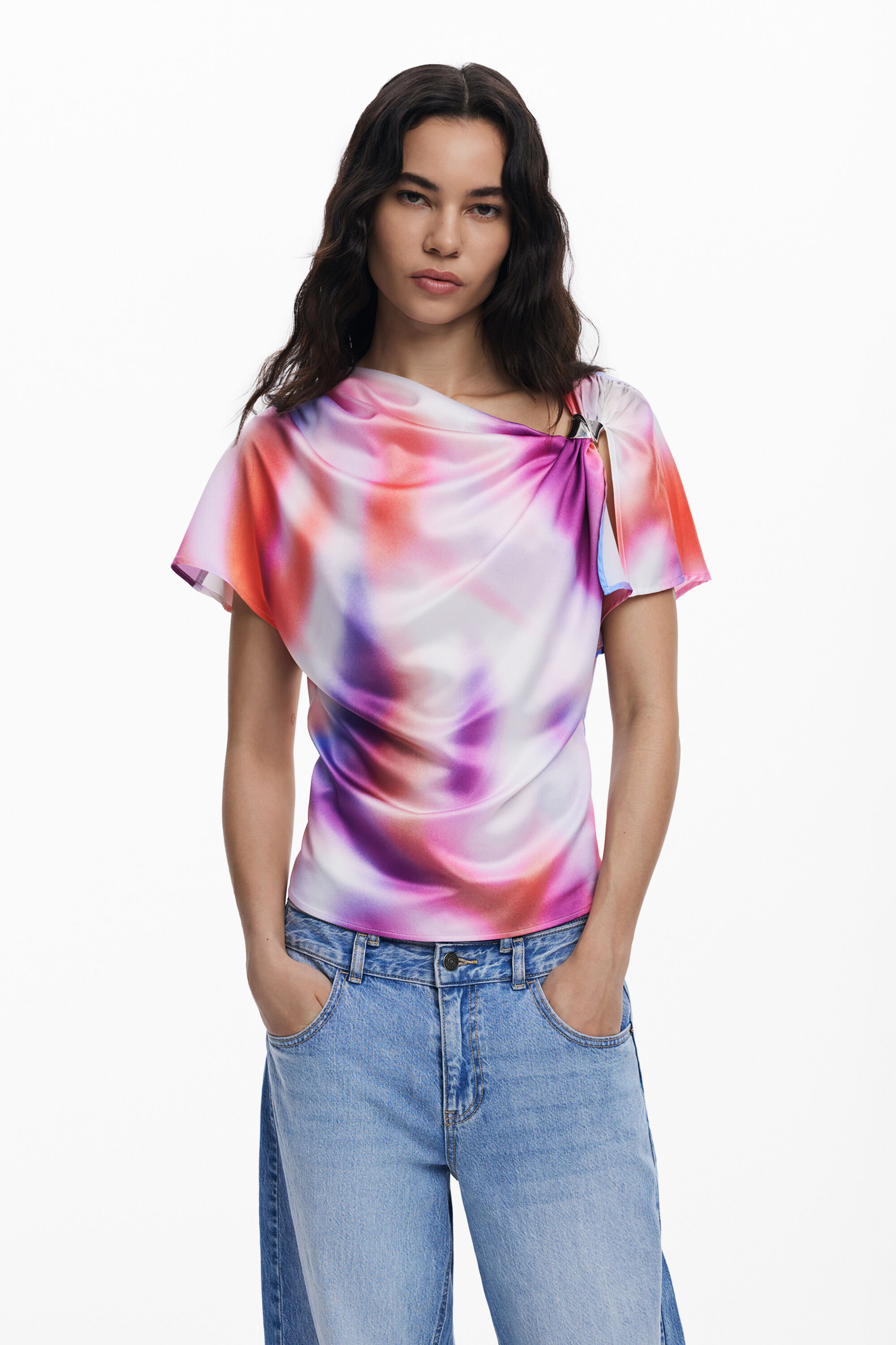 Blouse drapée dégradée - Desigual - Modalova