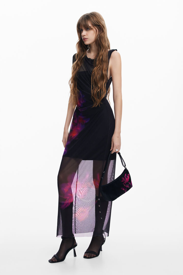 Bloemen tule jurk