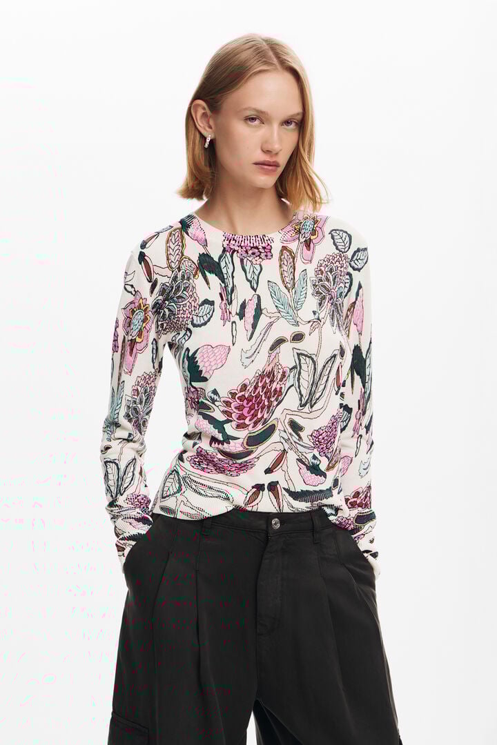 Jersey detalles flores