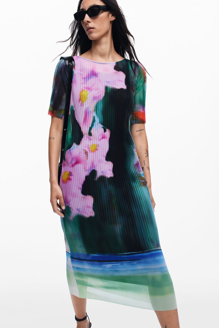 Vestido midi flores | Desigual