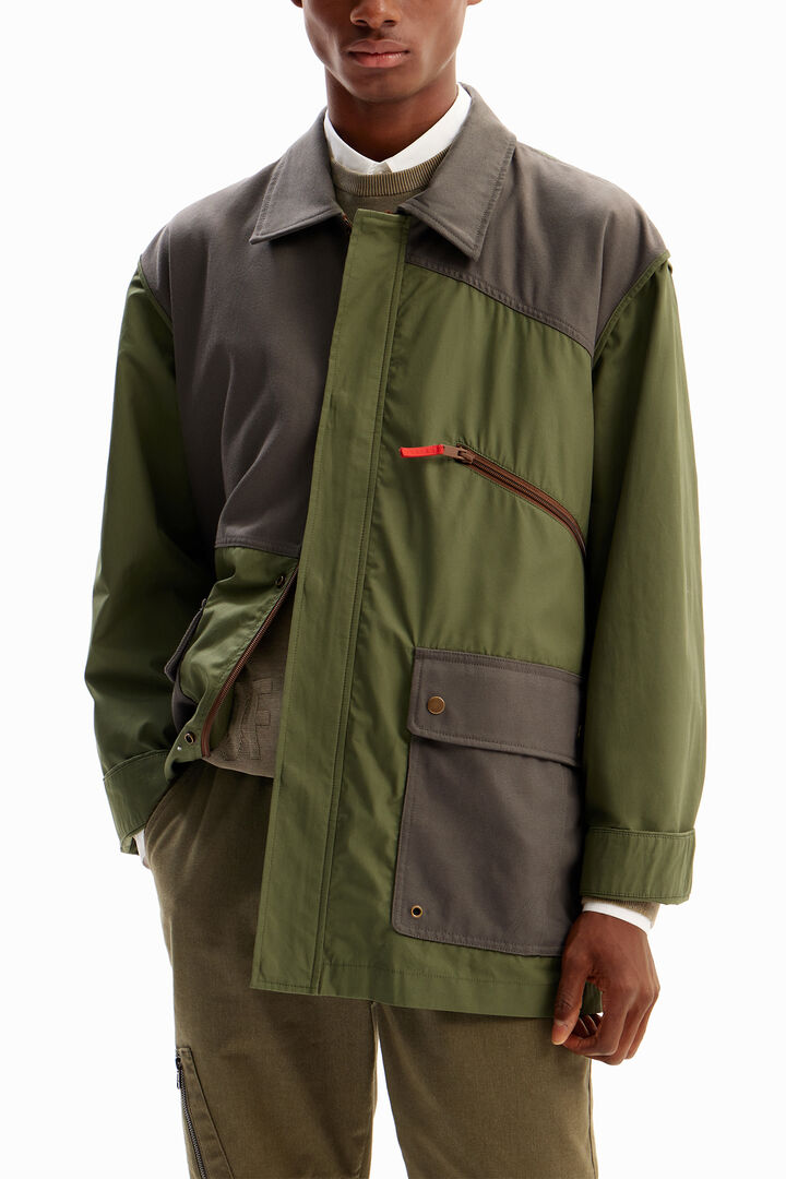 Parka combinada bolsillos | Desigual