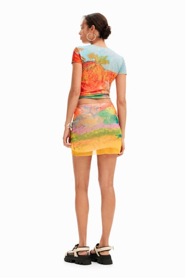Arty landscape mini skirt | Desigual
