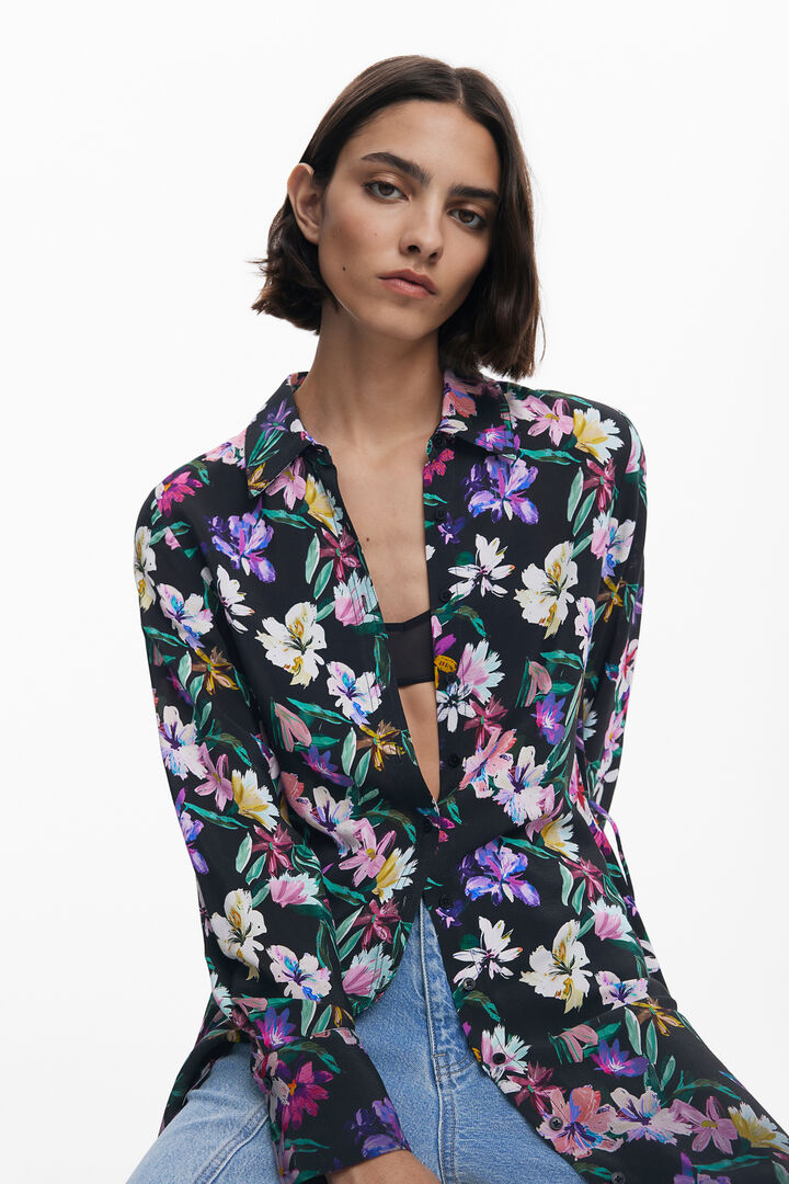 Hemdblusenkleid mit Blumenverlauf | Desigual