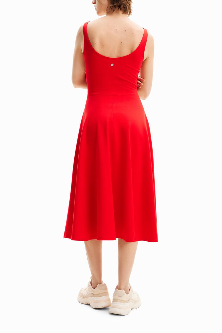 Einfarbiges Midi-Trägerkleid | Desigual