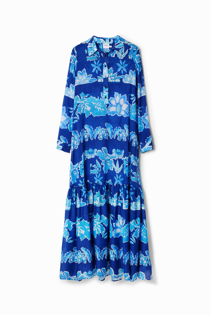 Stella Jean long leaves shirt dress | Desigual
