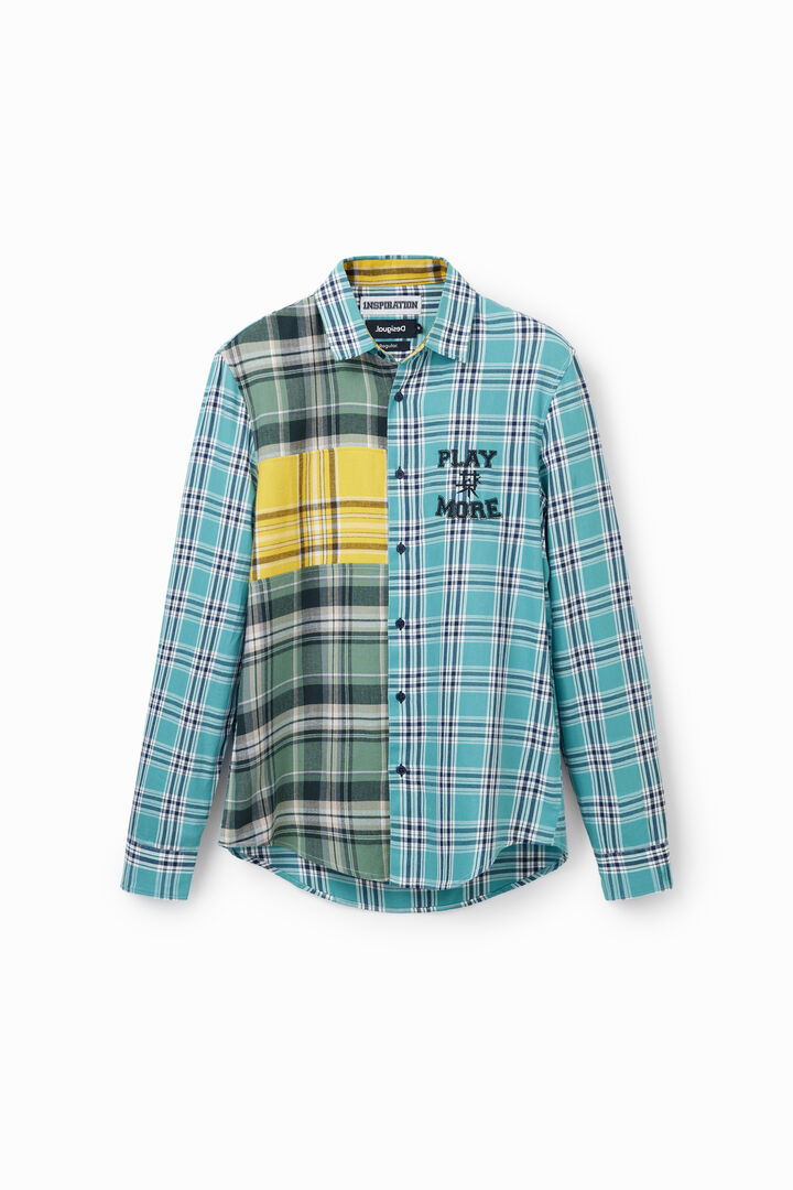 Plaid patchwork shirt | Desigual