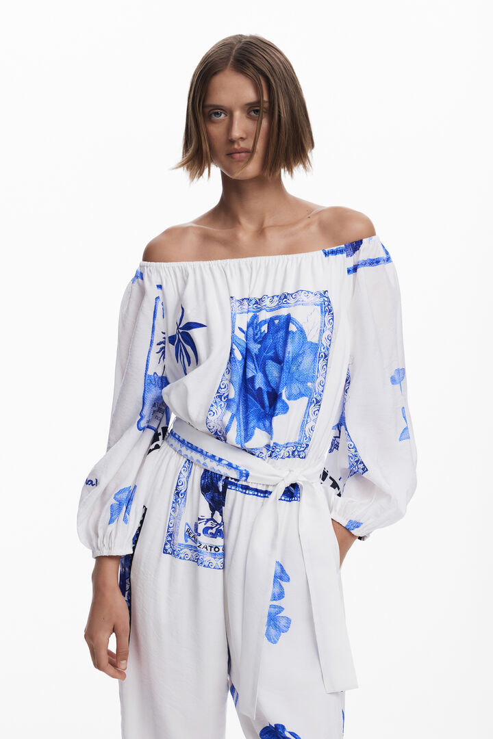 Postcard print jumpsuit | Desigual