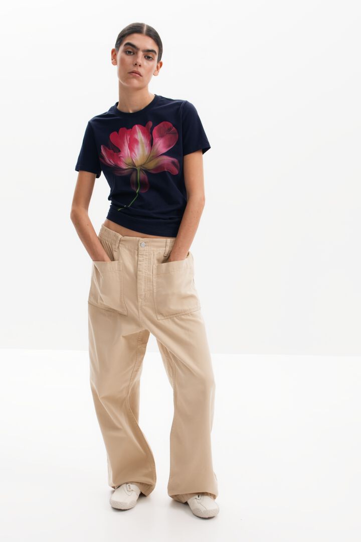 Large flower T-shirt | Desigual