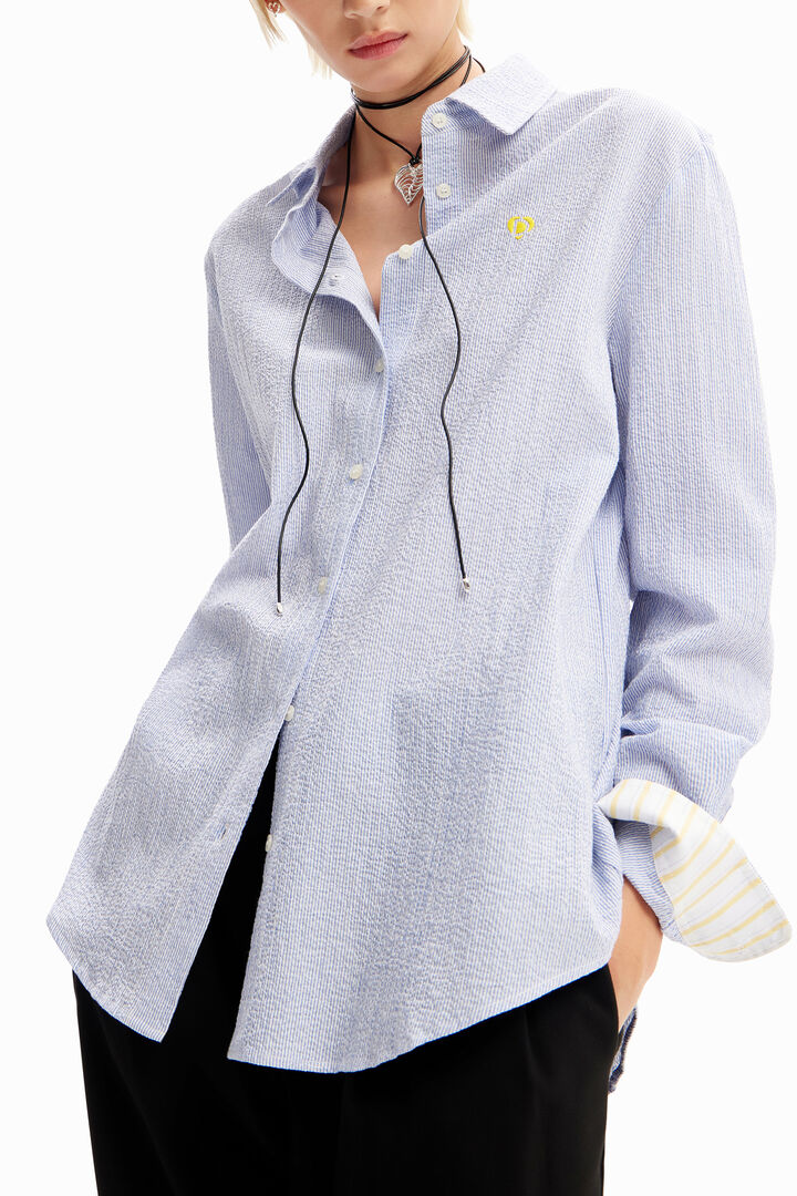 Textured striped shirt | Desigual