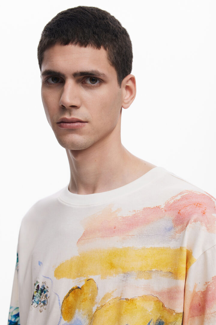 Short-sleeve watercolor T-shirt | Desigual