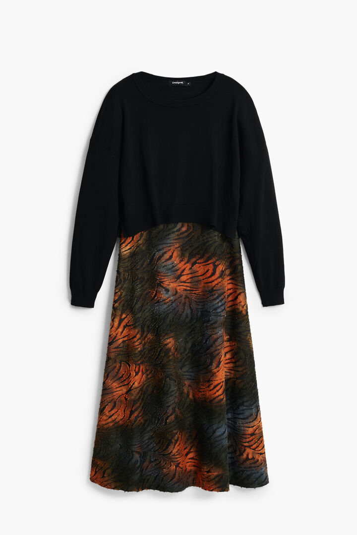 2-in-1 dress with animal print | Desigual
