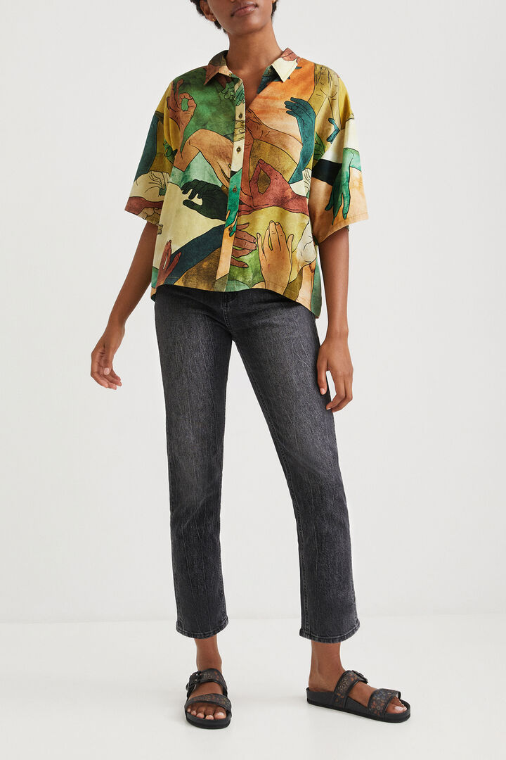 Camisa corta oversize tencel | Desigual